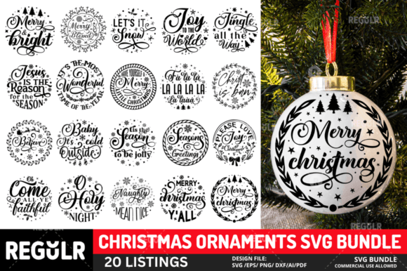 Download Christmas Ornaments SVG Bundle - Premium Resources