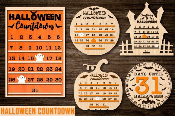 Download Halloween Countdown Laser Cut Bundle - Halloween Collection