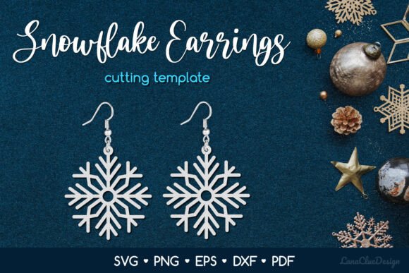 Download Snowflake Earring SVG, Winter Jewelry - Premium Resources