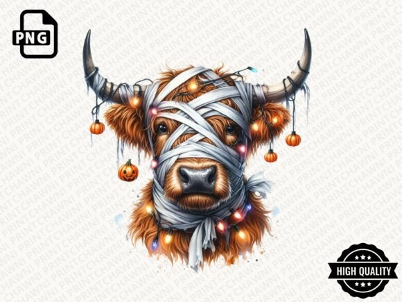 Download Funny Highland Cow Halloween Clipart - Halloween Collection