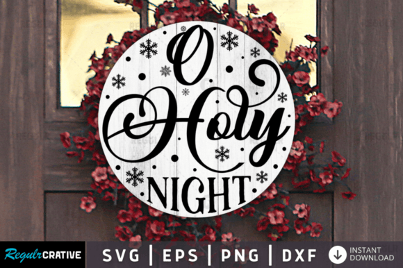 Download O Holy Night,Christams Round Svg Design - Premium Resources